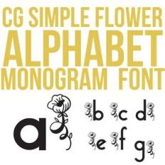 cg simple flower monogram