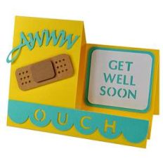 awww get well soon side step card