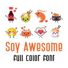 soy awesome full color font