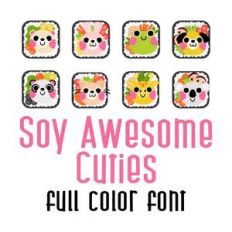 soy awesome - cuties full color font