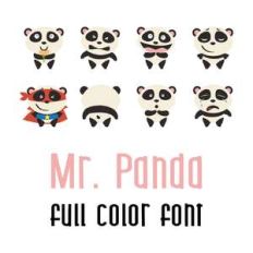 mr. panda full color font