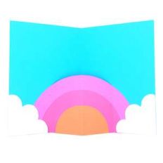 rainbow pop up card