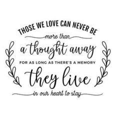 for as long as there's memory they live in ourt heart to stay