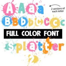 splatter 2.0 color font