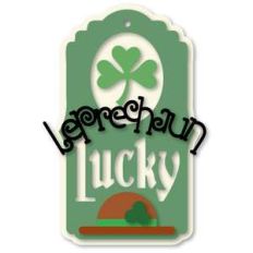 tag leprechaun lucky window
