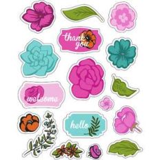 ml flowers floating stickers