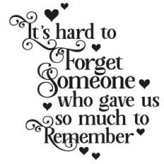 it's hard to forget someone who gave us so much to remember