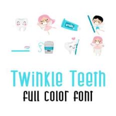 twinkle teeth full color font