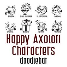 happy axolotl - characters doodlebat