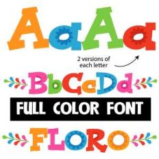 floro color font
