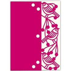 hedgerow birds lace edged card