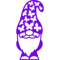 gnome with butterflies hat