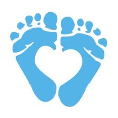 baby feet heart