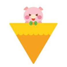 banner garland pig