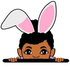 african american girl with bunny ears