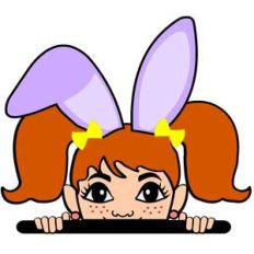 girl with bunny ears