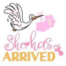 she has arrived