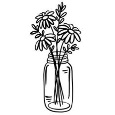 daisy mason jar arrangement