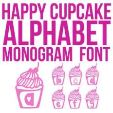 cg happy cupcake monogram