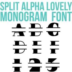 cg split alpha lovely monogram