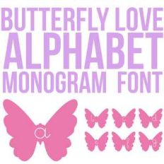 cg butterfly love monogram