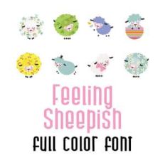 feeling sheepish full color font