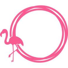 flamingo circle frame