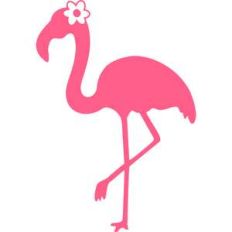 flamingo with flower
