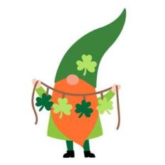 gnome with shamrock garland