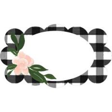 gingham flat card