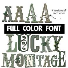 lucky montage color font