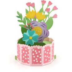 decagon pop up card flowers