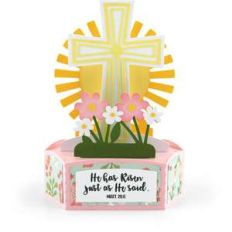 hexagon pop up card easter cross