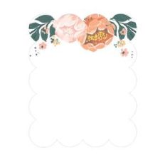 scalloped floral invite top placement