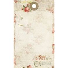 christmas burlap gift tag