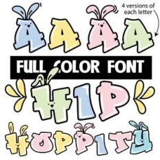 hip hoppity color font