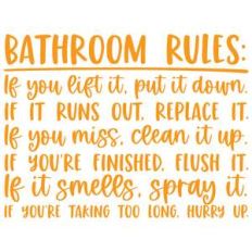 bathroom rules