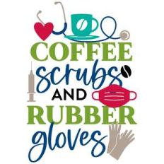 coffee scrubs and rubber gloves