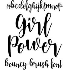 girl power bouncy brush script