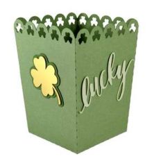 4-leaf clover popcorn treat box