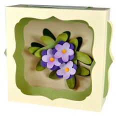 little flower cluster gift card box