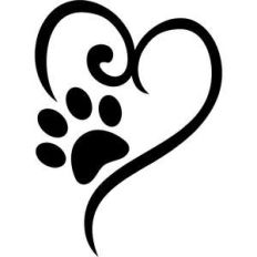 paw with heart