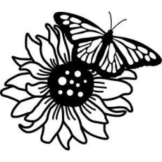 sunflower and butterfly