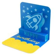 rocket happy birthday card