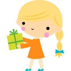 girl with present