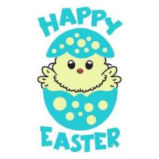 happy easter baby chick