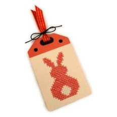 large bunny tag cross stitch