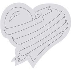 heart banner sketch