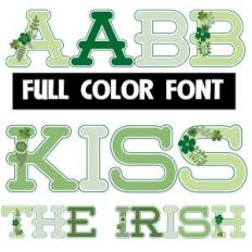 kiss the irish color font