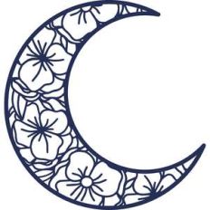 floral moon mandala